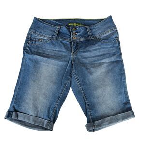 YMI "WannaBettaButt" Jean Shorts Size 9 Bermuda Cuffed Y2K School